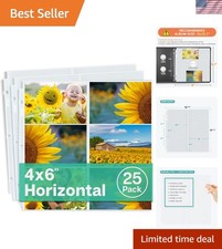 Durable Horizontal 12x12 Page Protectors - 25 Acid-Free Sleeves for Keepsakes