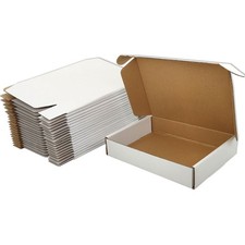 White Corrugated Cardboard Shipping Mailer Boxes 8x6x2 Size 50-Pack
