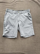 BYLT Shorts Mens 34 Blue Performance Athletic Zip Pocket Stretch Lightweight