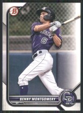 2022 Bowman Prospects #BP-73 Benny Montgomery Colorado Rockies 48808