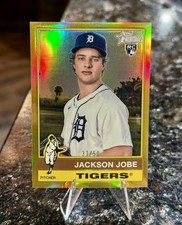 2025 Topps Heritage Chrome JACKSON JOBE RC #/50 GOLD CHROME REFRACTOR Tigers