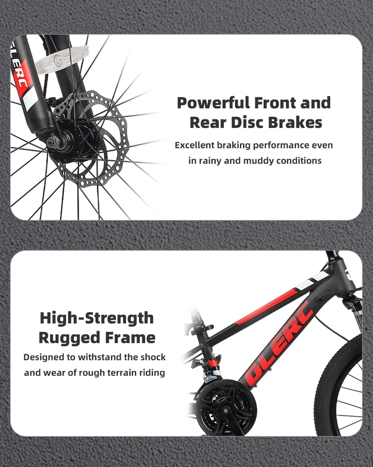 Bicicleta para niños de 20 pulgadas, bicicleta de montaña para niños y niñas de 6 a 10 años, 21 velocidades... Foto 2 de 4