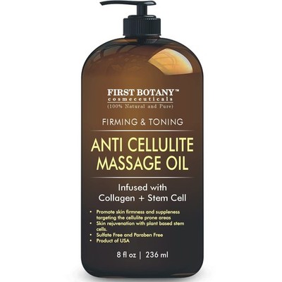 , Anti-Cellulite Massage Oil Infused with Collagen & Stem Cells - Natural Cel...