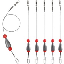 Carolina Rig Bass Fishing Ready Tied Fishing Leaders with Bullet Sinkers Weig...