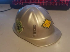 VINTAGE MCDONALD T FRONT BRIM ALUMINUM METAL HARD HAT US NATIONAL FOREST SERVICE