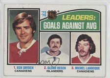 1976-77 Topps League Leaders Ken Dryden Glenn Resch Michel Larocque #6 HOF 6be