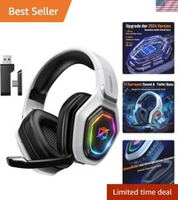 Dynamic Sound 2.4GHz Wireless Headset with Detachable Mic - Ideal for Gamers