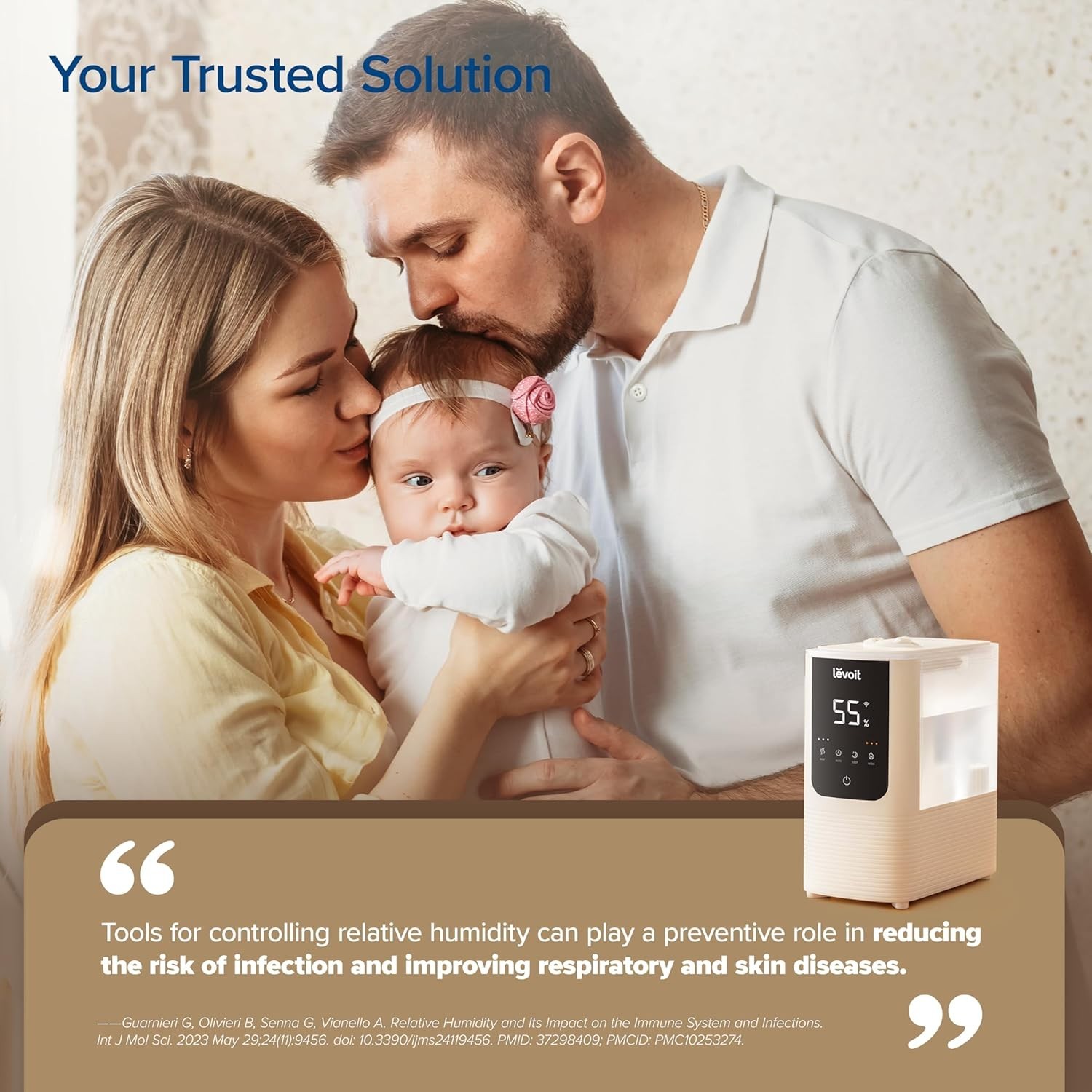 Quiet Essential Oil Humidifier, Auto Mode, Fast Relief, 4.5L