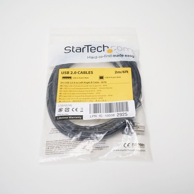 StarTech USB3AB2ML   USB 2.0 Kabel   90° Winkelstecker Links USB-B   2m