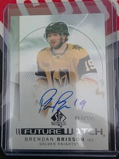 2024-25 SP Authentic Future Watch Auto Brendan Brisson /999 #106 Vegas Golden