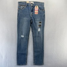 Levis Jeans Boys 18 Regular 29x29 502 Regular Taper Stretch 5 Pocket Denim NEW