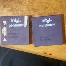 Intel Pentium Vintage CPUs Lot of 2 A80502133 SY022  A80502135 SY022
