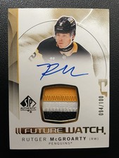 24-25 SP Authentic Hockey Future Watch Auto Patch Rutger McGroarty #/100