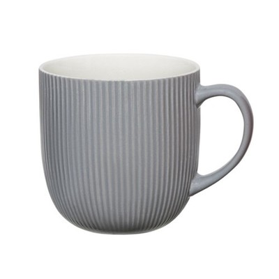 AMBITION Kaffeebecher Kaffeetasse Becher Porzellan Tasse Curly 360ml dunkelgrau 