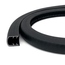 U-Shape Edge Banding - Fits 1/2" Edge, Rubber Trim for Fit 1/2" Edge-20Ft Black