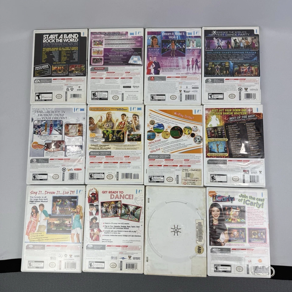 Nintendo Wii Games Bundle Lot Of 28 Games Girls Just Dance Barbie Rockband - Image 4 of 4