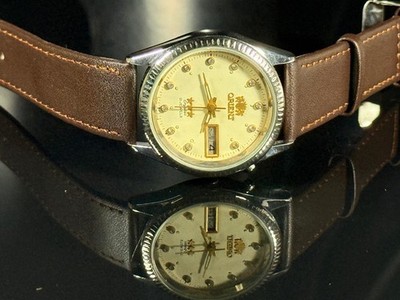 Vintage Orient 3 Star (Tri-Star) Men's  Wrist Japan Made Watch OS469C011B