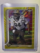 Cameron Jordan 2025 Topps Chrome Yellow Wave Refractor /275 - New Orleans Saints