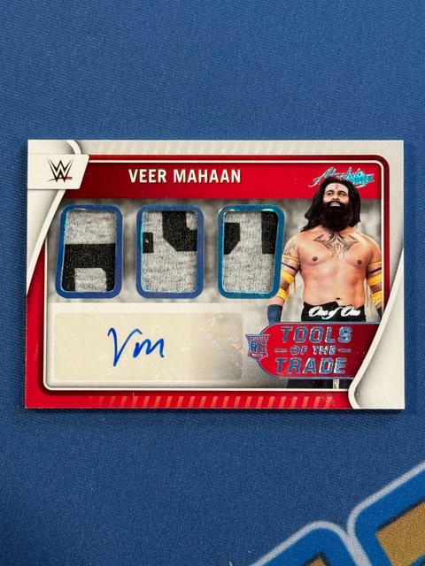 2022 Chronicles WWE Veer Mahaan 1/1 Triple Patch Auto Tools of the Trade