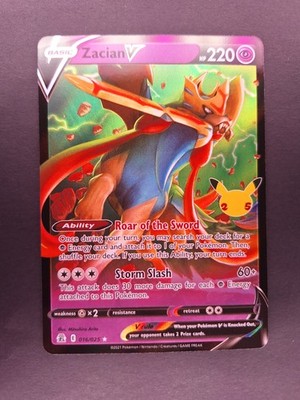 Zacian V 016/025 Celebrations Holo Near Mint Personal Pull Pack To Sleeve!