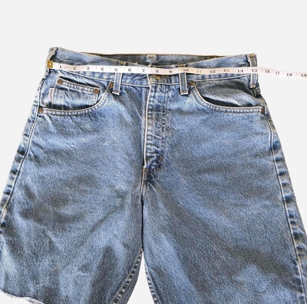 Vintage Carhartt B17DST Men's Relaxed Fit Denim Cutoff Shorts- Size 32 thumbnail 4