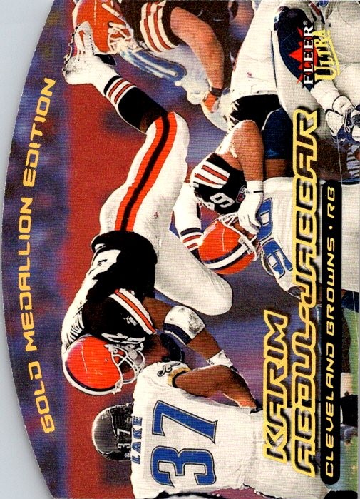 2000 Ultra #107G Karim Abdul-Jabbar Gold Medallion football card 2OO