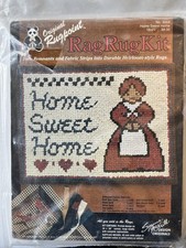 Vintage Rugpoint Rag Rug Kit Home Sweet Home Suzanne McNeill Canvas New Sealed