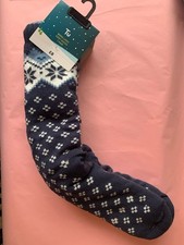 BNWT By TU Size 6-11 U.K. Cosy Borg Lined Socks Christmas Snowflakes