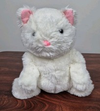 Embrace White Chunky Cat Kitten Plush Stuffed Animal Vintage 1987 Korea