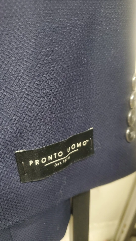 Blazer Abrigo Chaqueta Pronto Uomo Para Hombre Talla 42 Largo Nuevo con Etiquetas Azul Marino Lana 42L Traje Foto 4 de 4