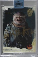 2018 Topps Archives Star Wars Signature Series 24/76 Bistan Buyback Auto 0y1r