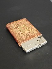 Rare Vintage Wifeu Lighter in Detailed Leather Wrap, Working Condition