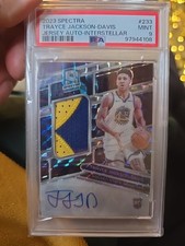 2023 Spectra Prizm #233 Trayce Jackson-David Rookie Patch Auto #42/49 Warriors