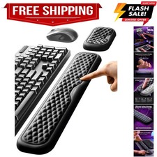 Wrist Rest for Keyboard and Mouse, Computer Ergonomic Wrist Support Pad, Soft...