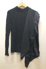 Sacai Tricot Pull Pur Laine Commutation Taille 1 Noir 21-05667 Femme Minor Pill