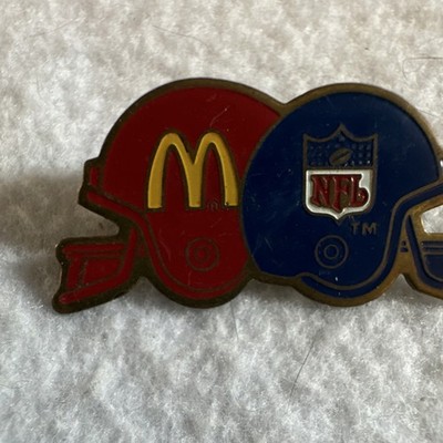 mcdonalds nfl football helmet pin restaurants fast food theme advertising