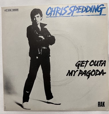 Chris Spedding Get Out My Pagoda  Vinyl 45 Record RAK France Unique Cover RARE