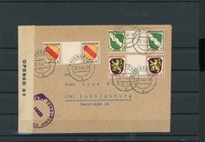 Frz. Zone allg. Wydanie: Mi.Nr.1, 2, 4ZW MIF na liście z cenzurą