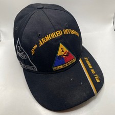 2nd Armored Division Hat Hell on Wheels Military Veteran Baseball Cap Black