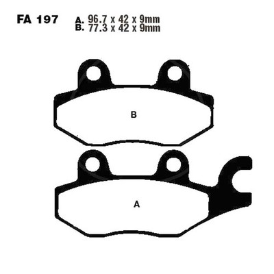 Bremsbeläge Hinterrad für Keeway Silver Blade 125 ie Baujahr 2012-2018 - Neu