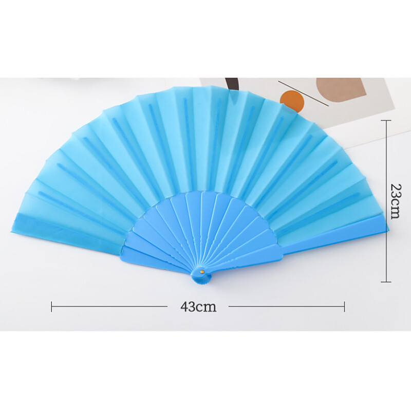 1PC Performance Folding Fans Hand Held Plastic Fan Crafts Art Dance Fan