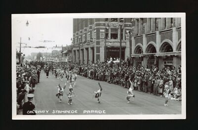 Calgary Stampede Parade - View of participants (acrobats) in the C- Old Photo