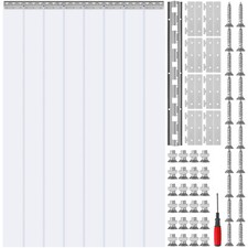 VEVOR Tenda per Porta Striscia Doghe in Plastica Trasparente 122x244cm
