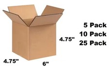 Lot 6x4.75x4.75 Cardboard Paper Box Mailing Packing Shipping Corrugated Carton