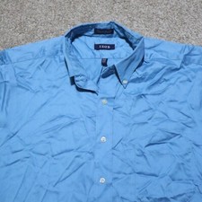 IZOD Solid Blue Button Down Shirt Long Sleeve Adult Men Size 16.5 32/33