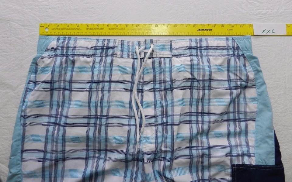 Pantalones cortos de baño para hombre SONOMA talla XXL (2X) calzoncillos de malla a cuadros $40 NUEVO (ln18) Foto 2 de 4