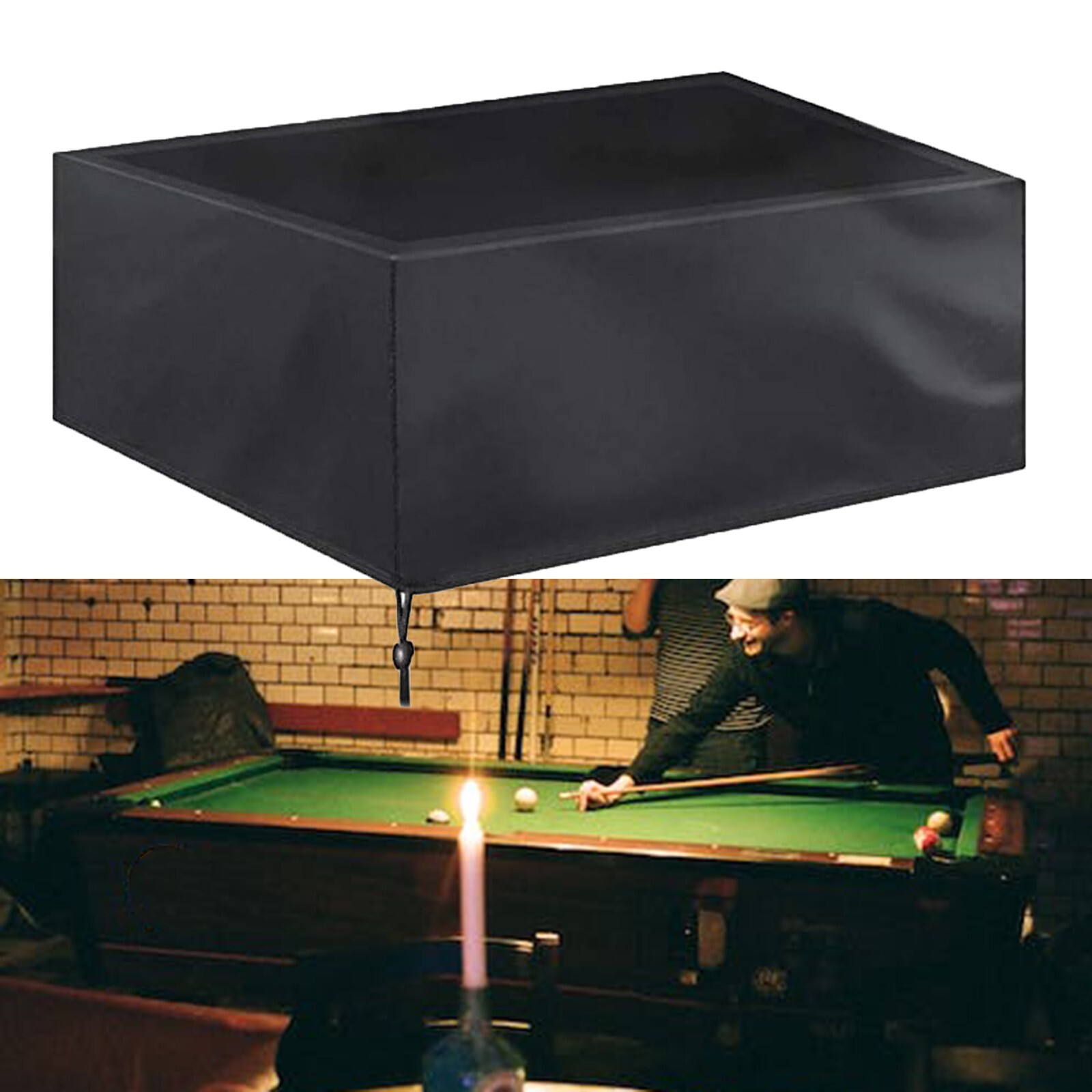 Durable 210D Oxford Cloth Pool Table Cover Outdoor Billiard Dust Cover