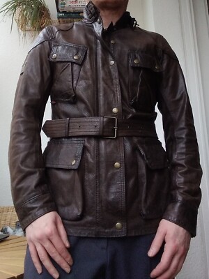 Belstaff Trialmaster Panther Gold Label Perforated Leather - Brown
