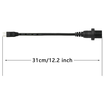 Mini USB Male to Female Mount Extension Dash Flush Dashboard Cable For Car Boat