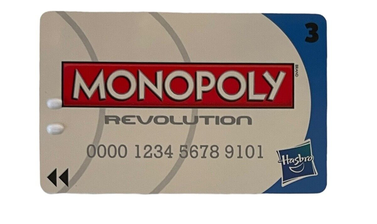 Monopoly Revolution Bank Debit Credit Card 3 - Blue